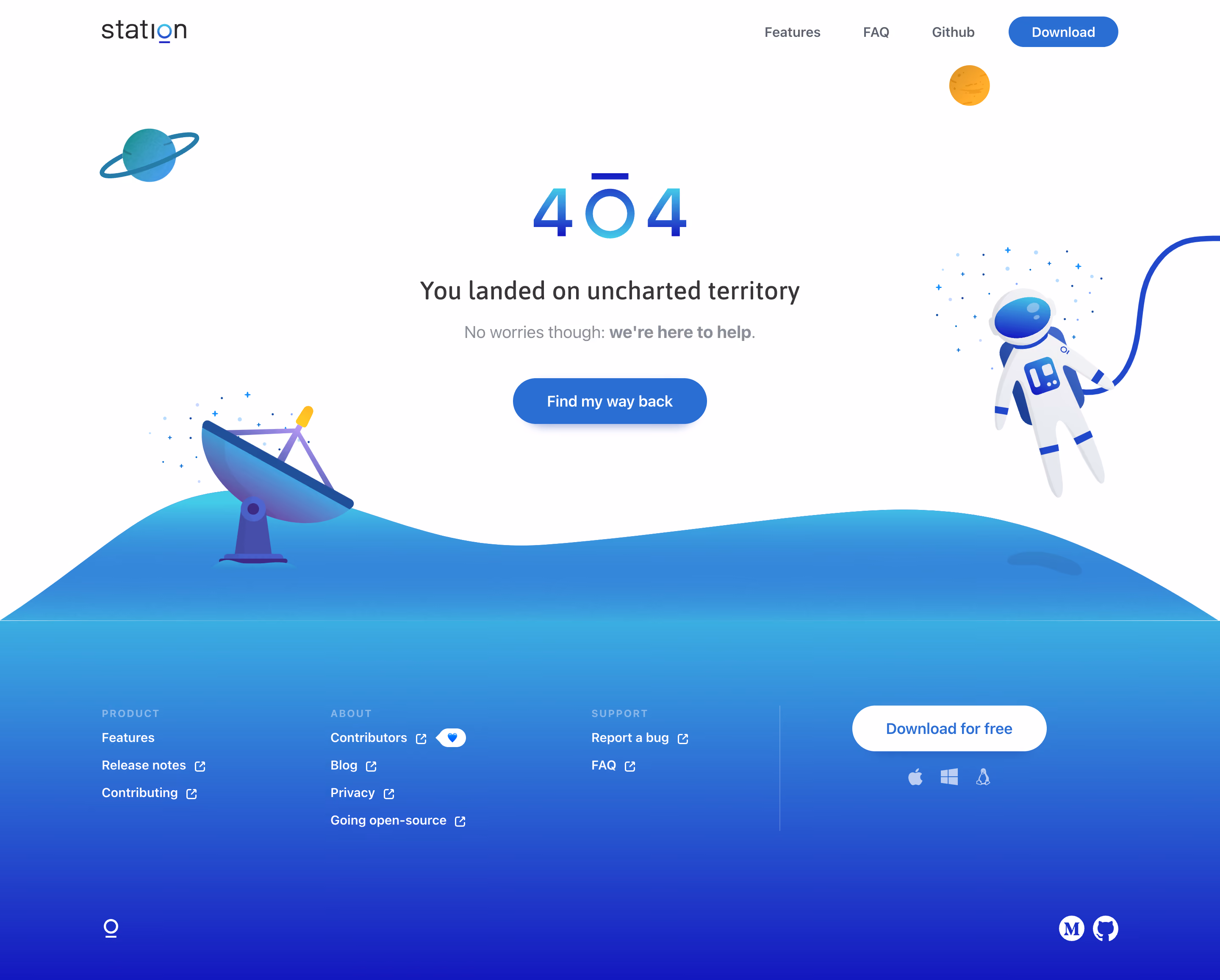 Station 404 Page