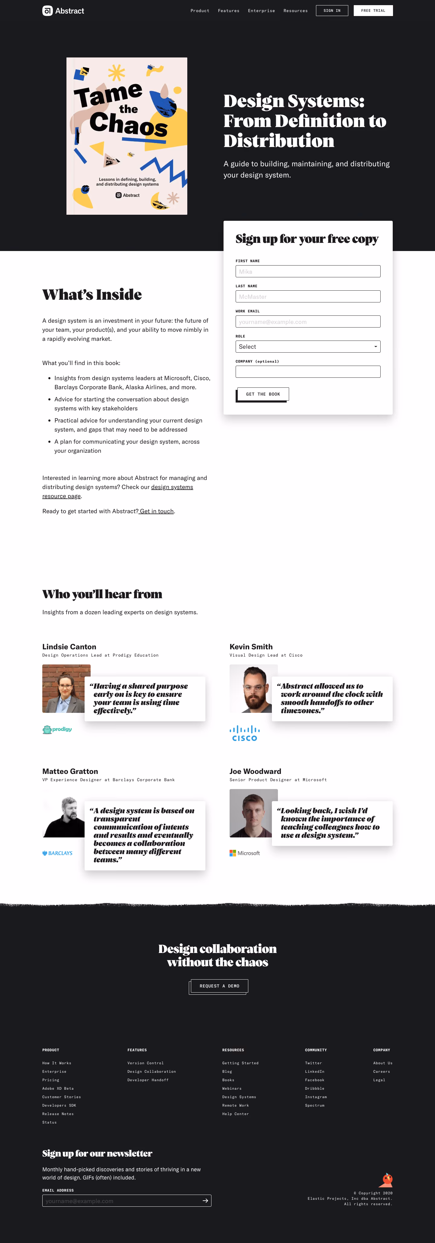 Abstract eBook Page