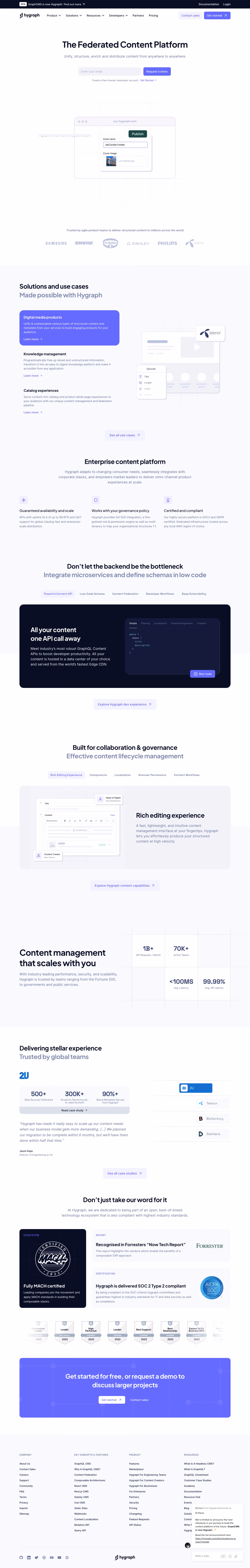 GraphCMS Landing Page