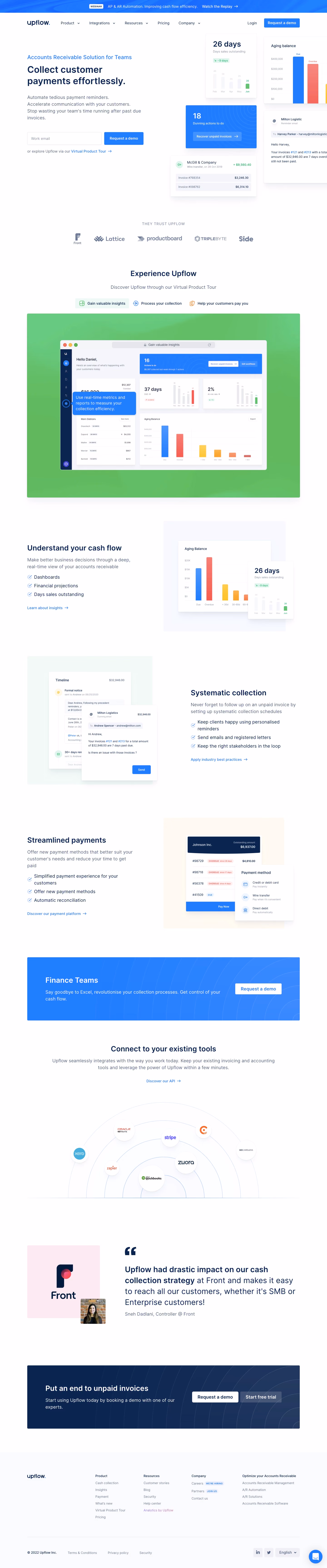 Upflow Landing Page