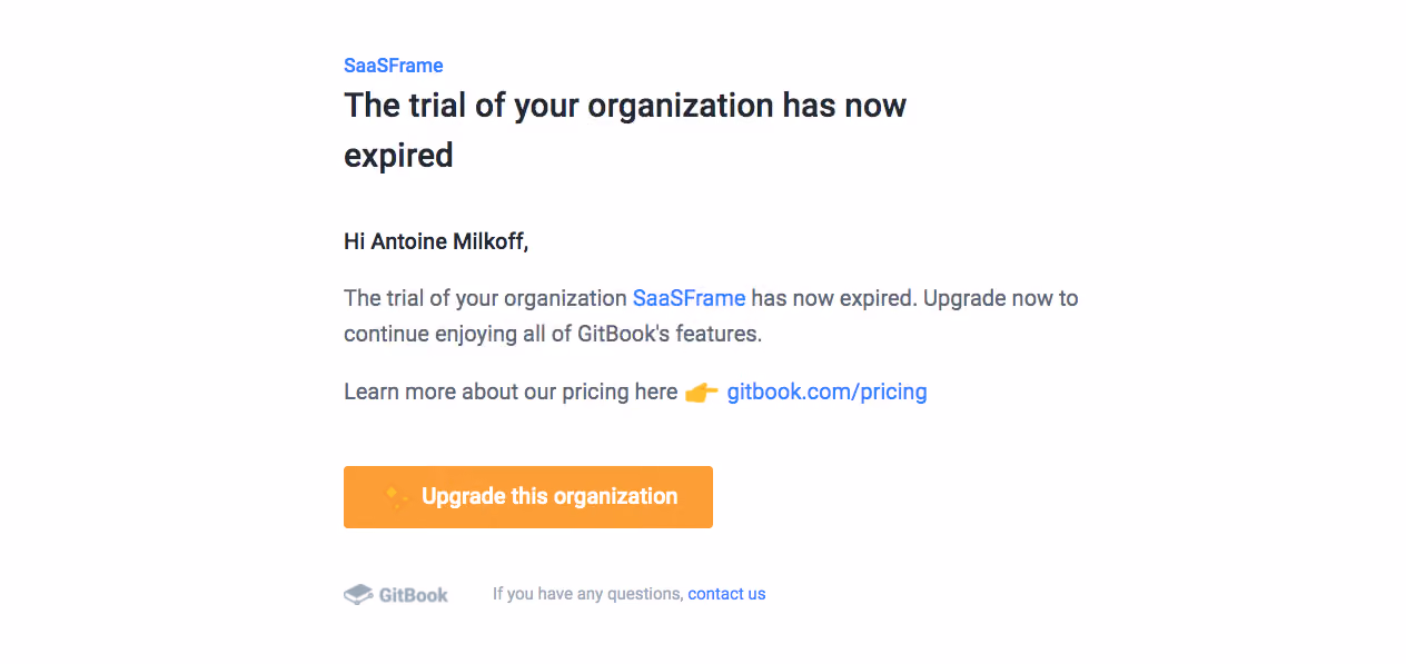 GitBook Free Trial Email