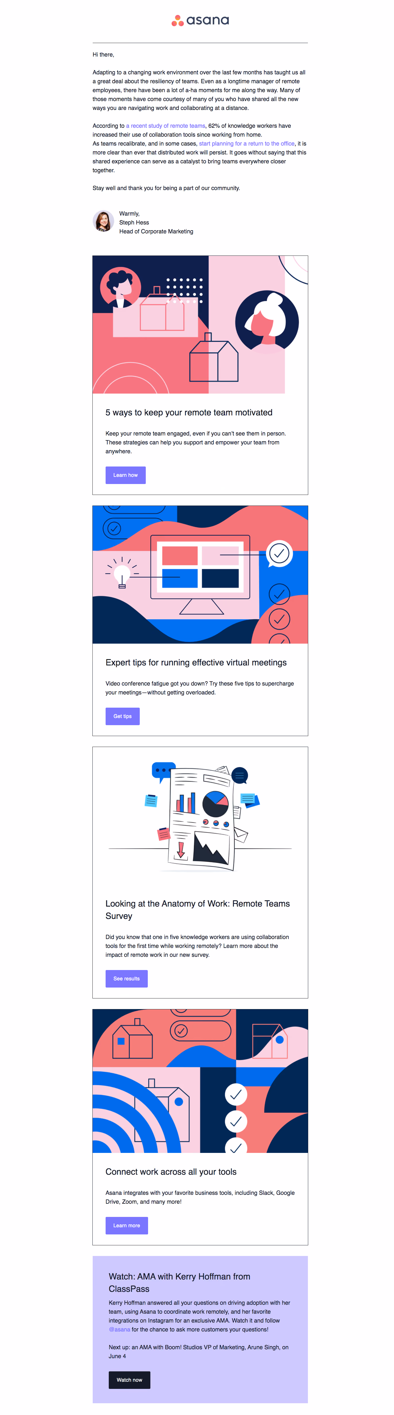 Asana Newsletters