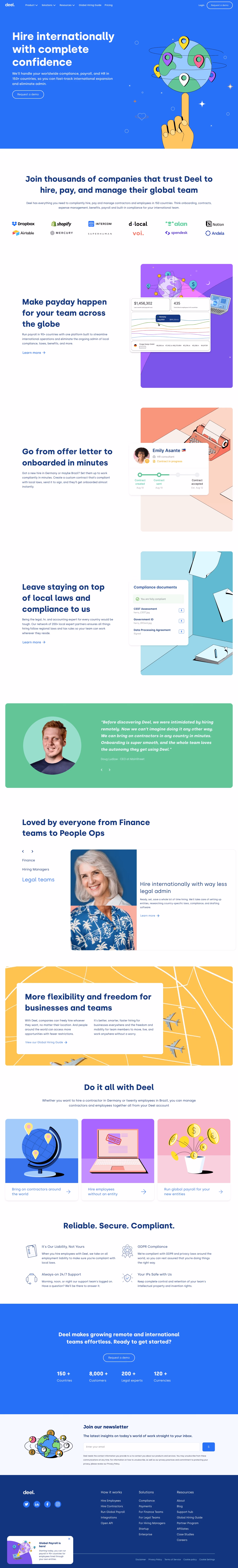 Deel Landing Page