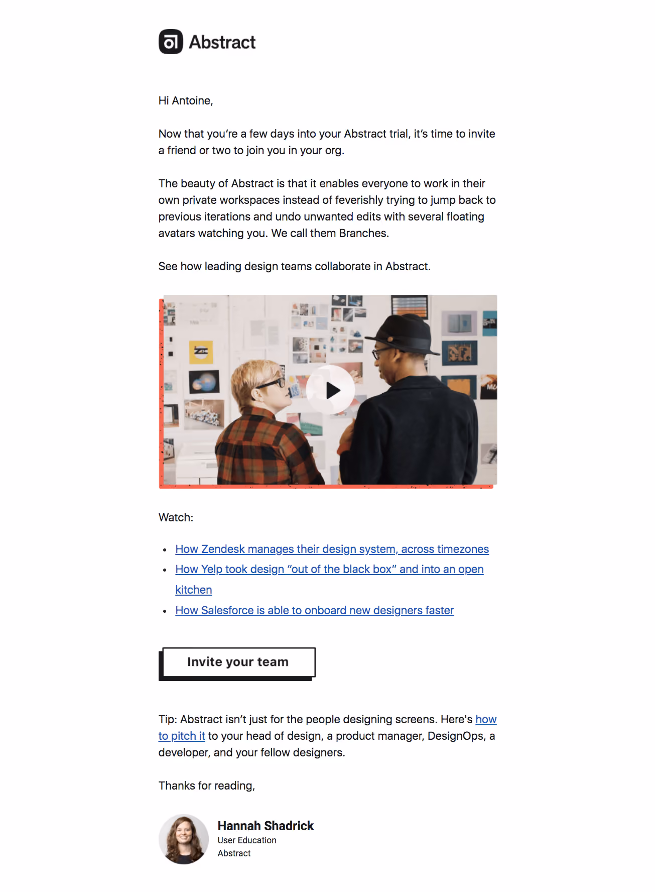 Abstract Onboarding Emails