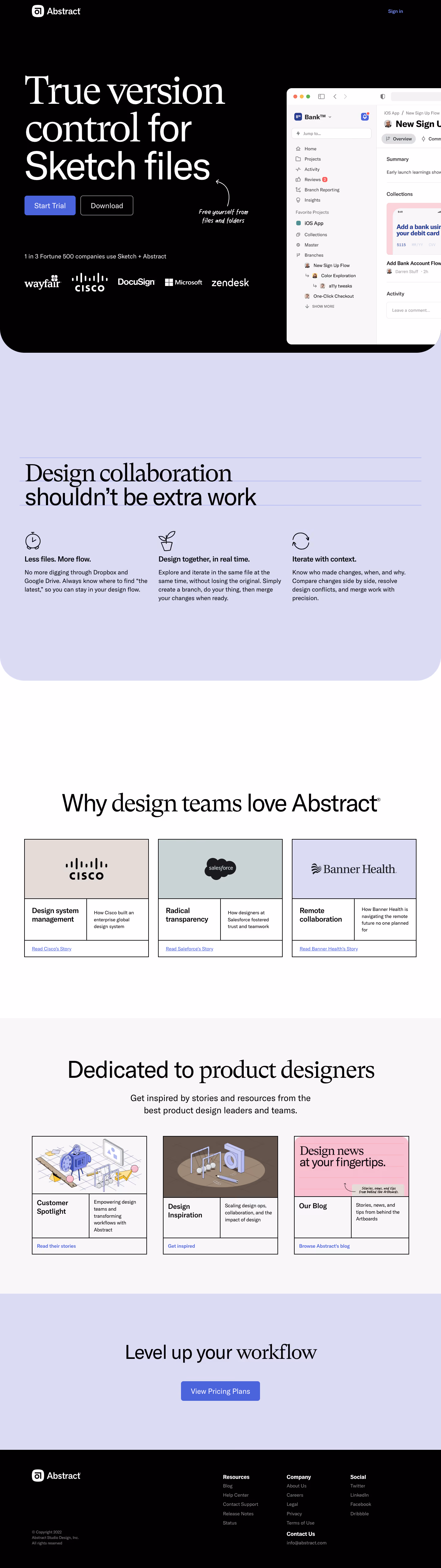 Abstract Landing Page