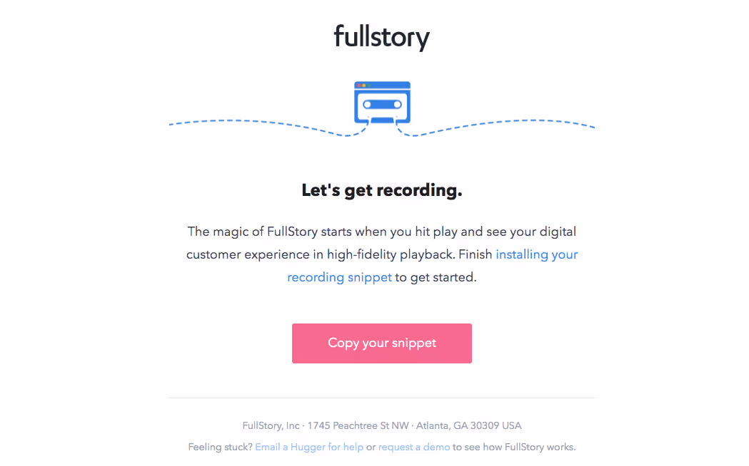 Fullstory Onboarding Emails