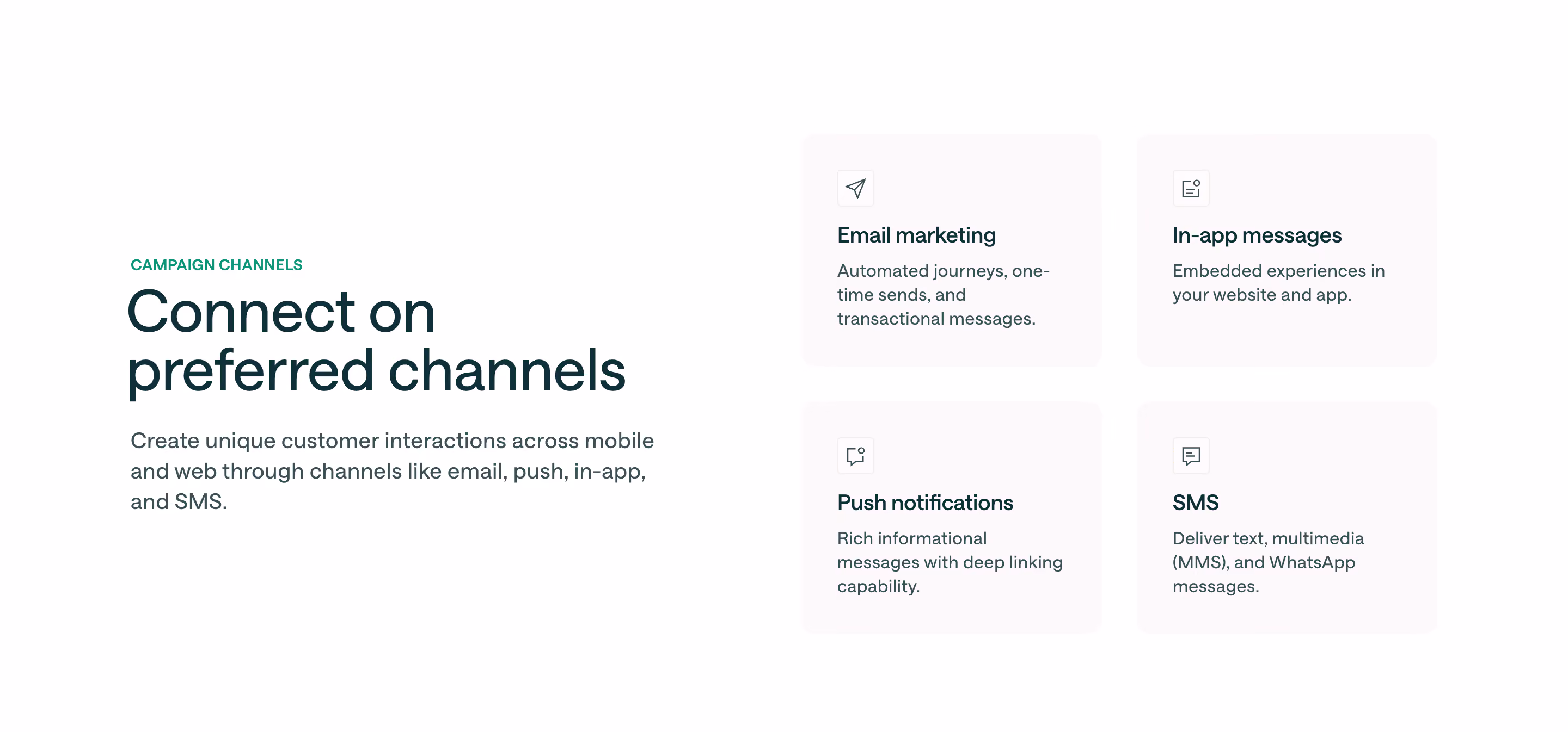 Customer.io Features Section