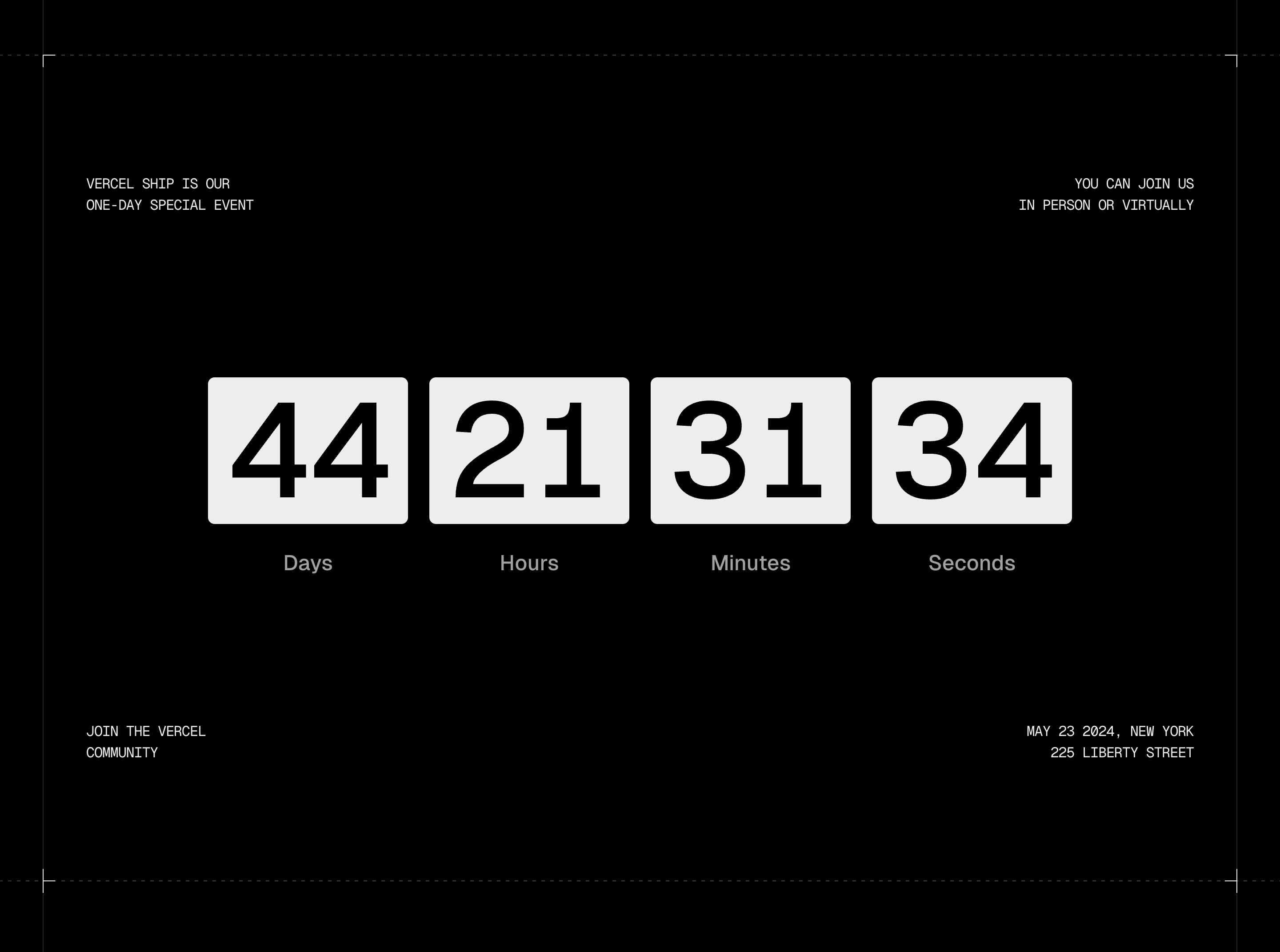 Vercel Countdown Section