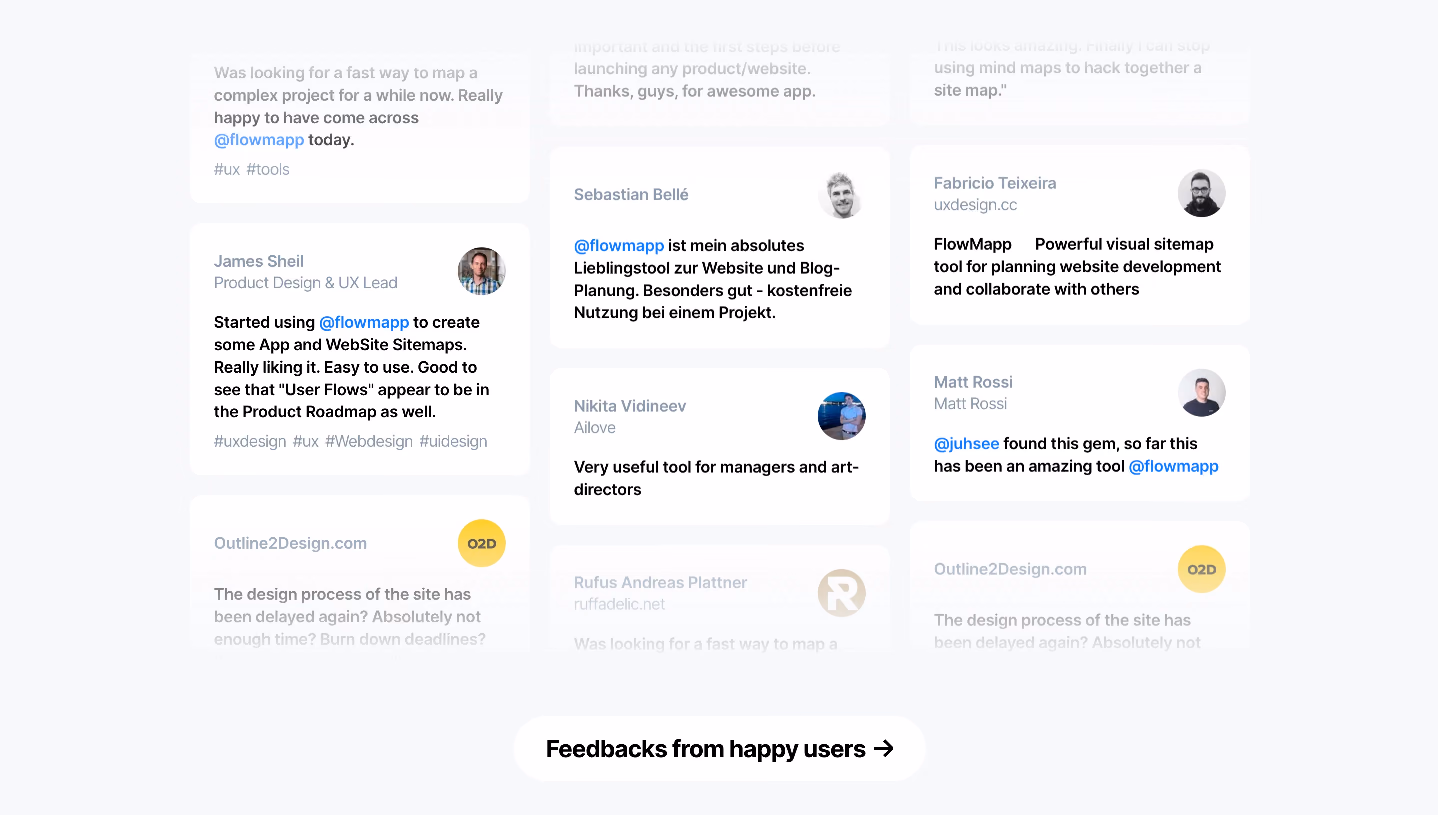 FlowMapp Testimonial Section