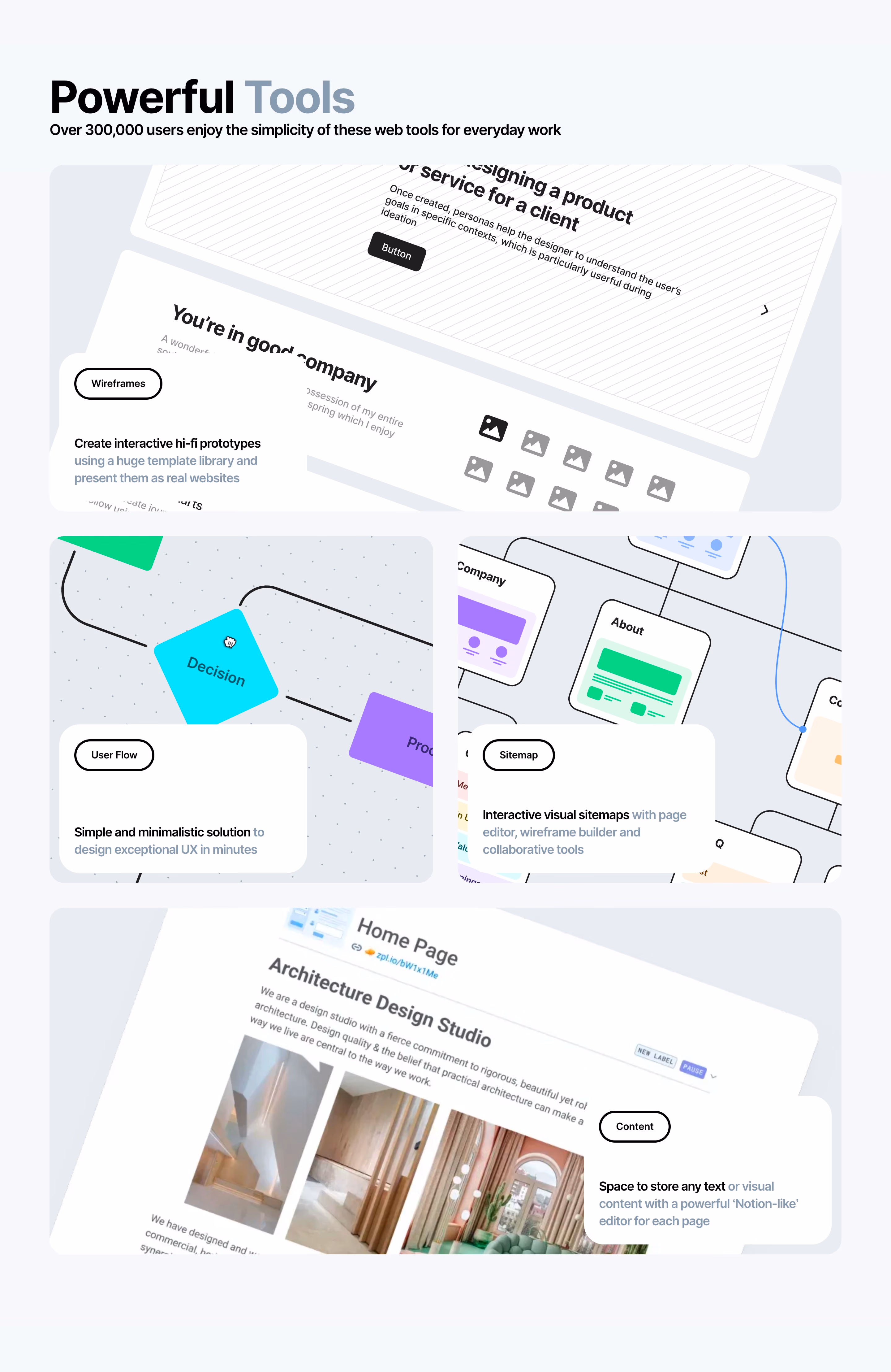 FlowMapp Features Bento Grid Section