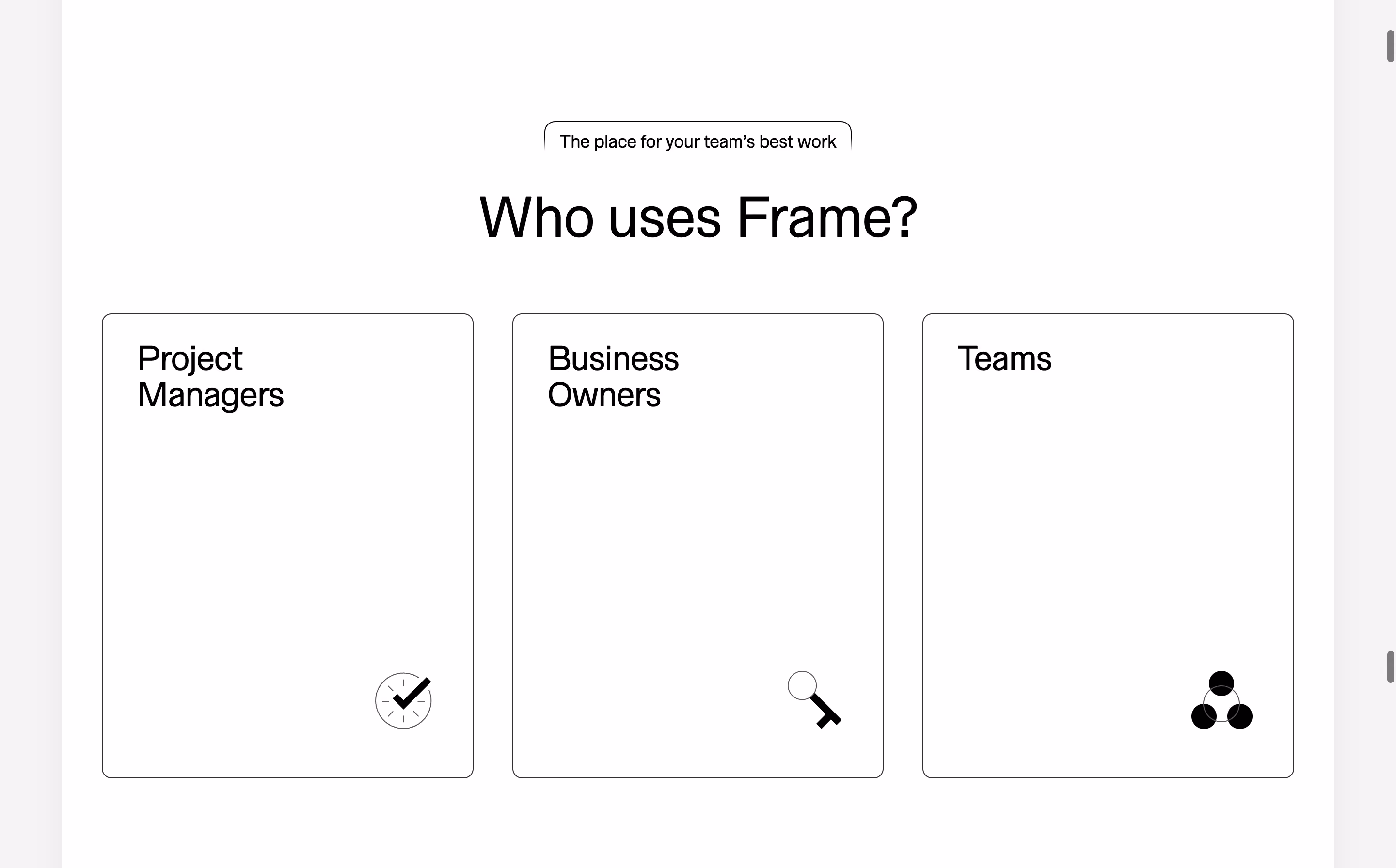 Frame Persona Section