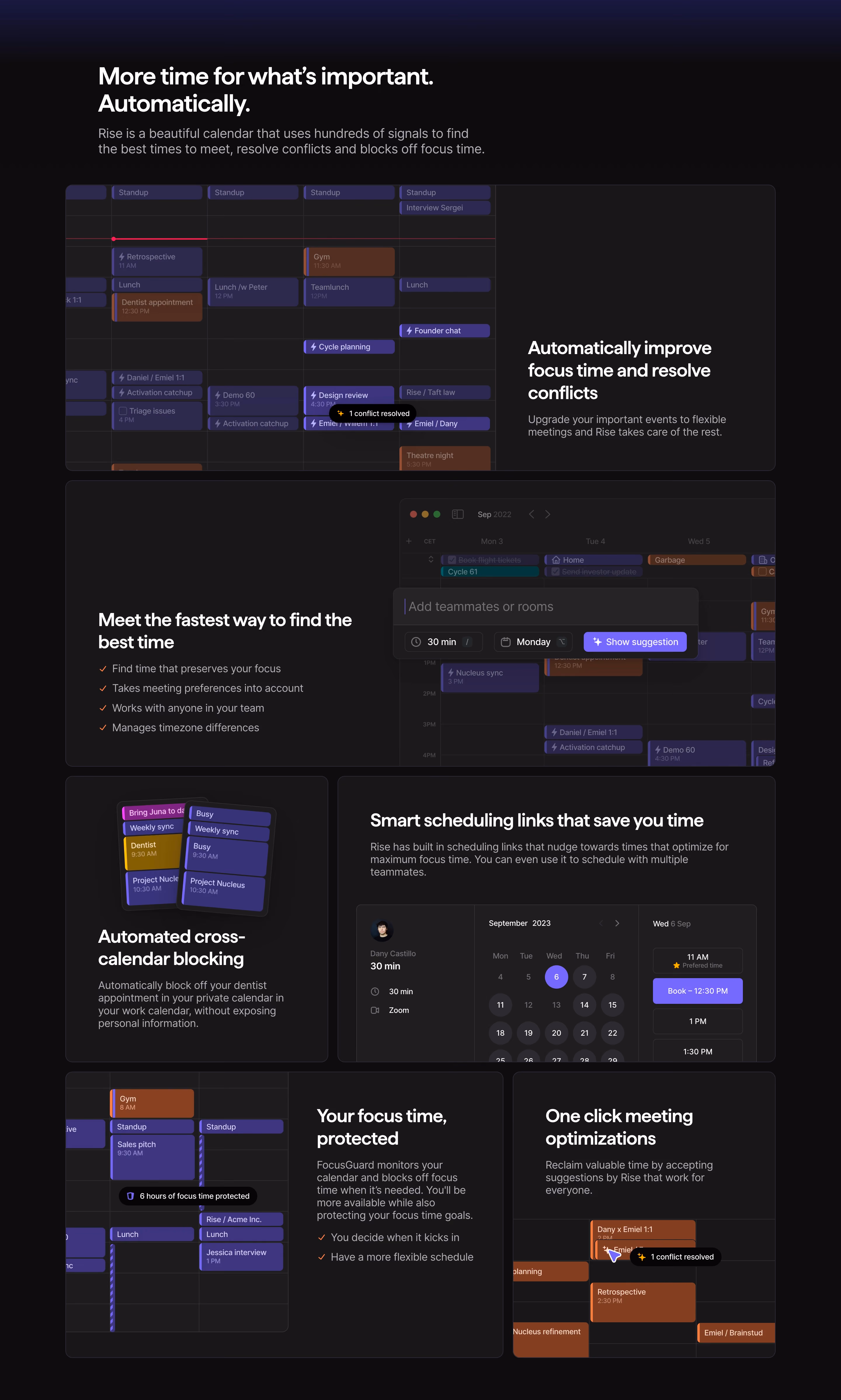 Rise Features Bento Grid