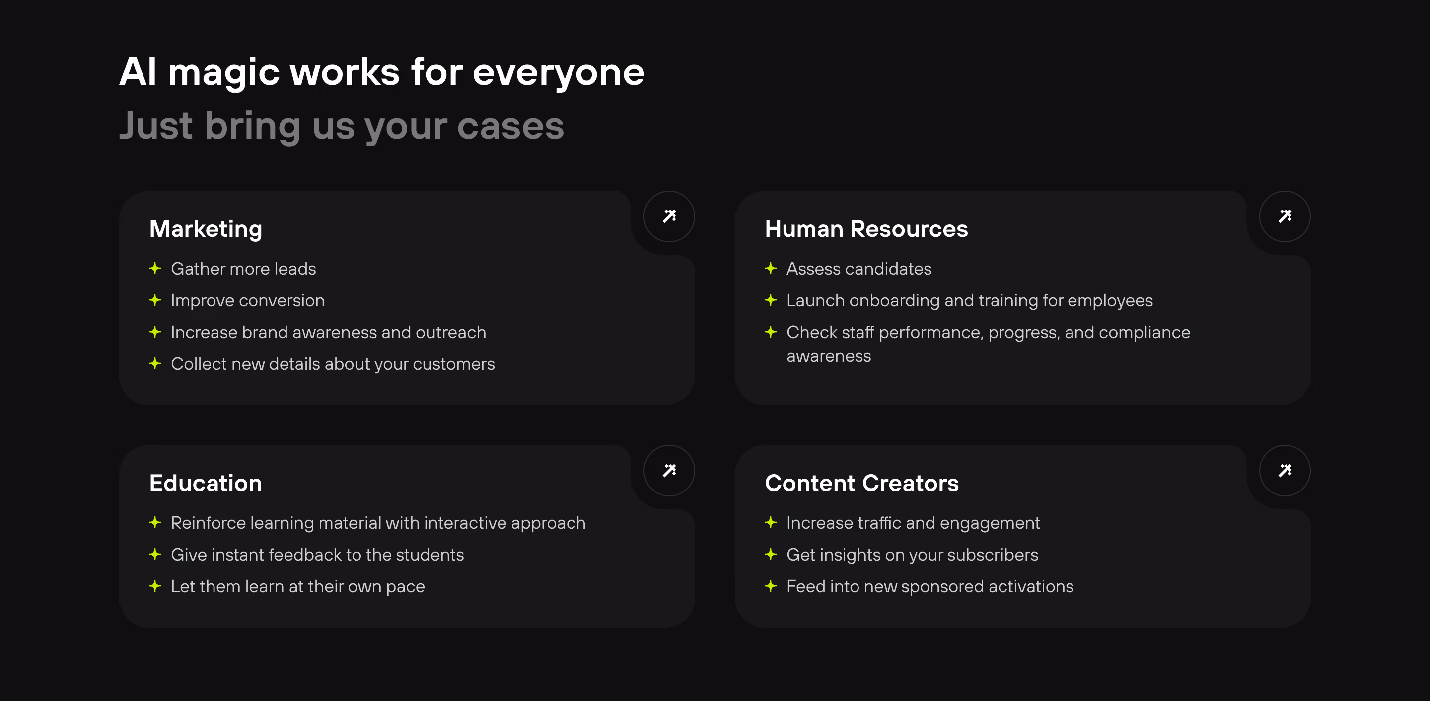 Meiro Use Cases Section