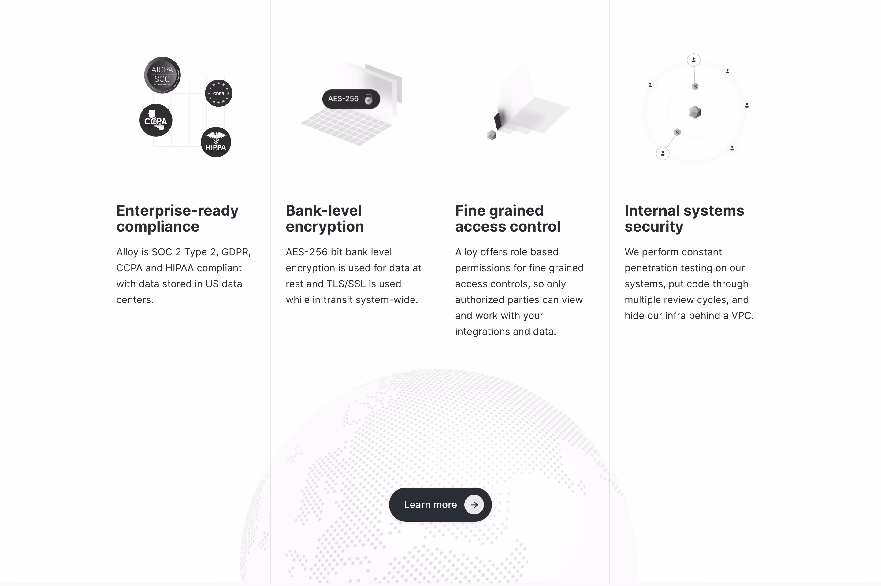Alloy Features Section