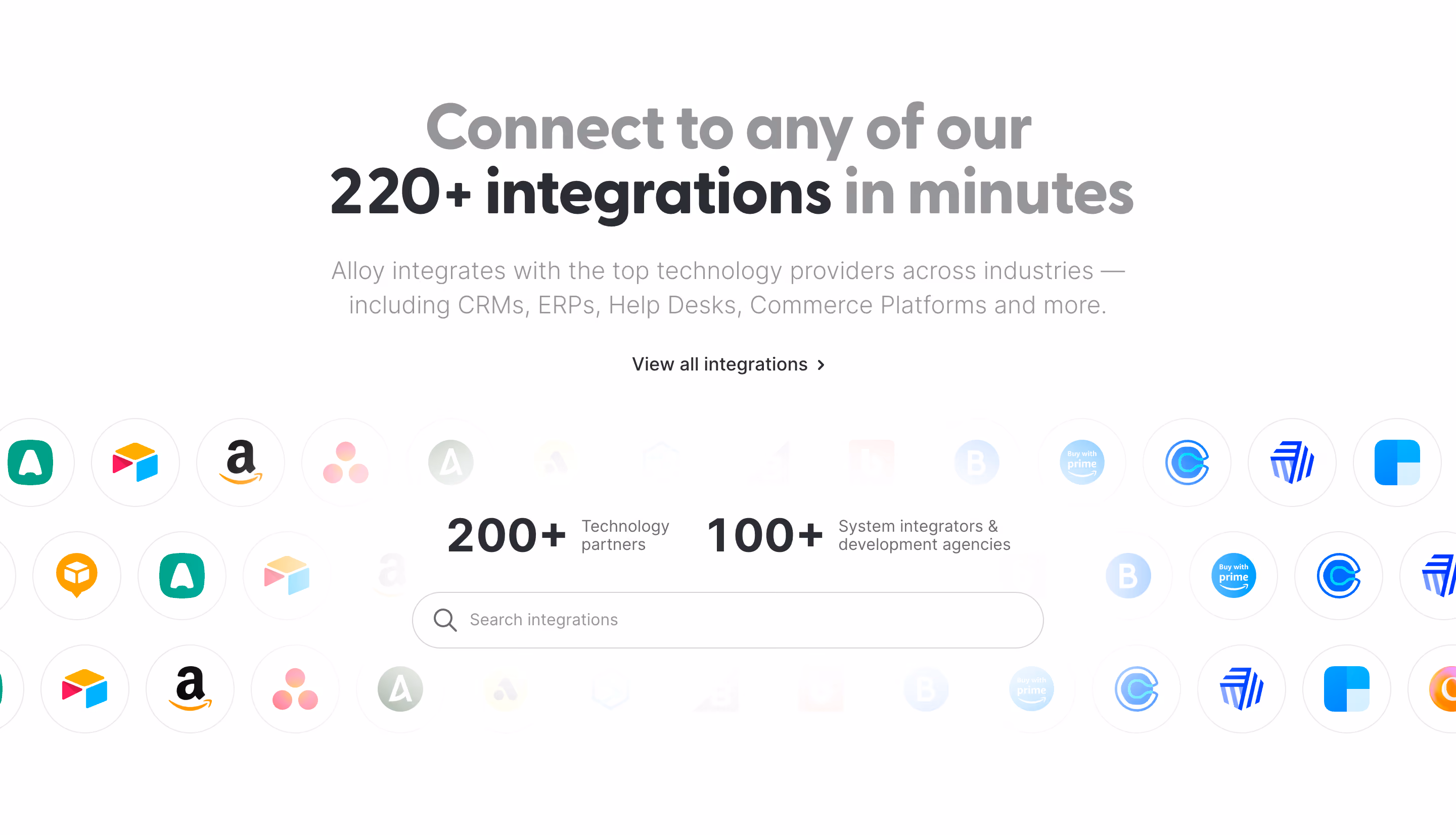 Alloy Integrations Section