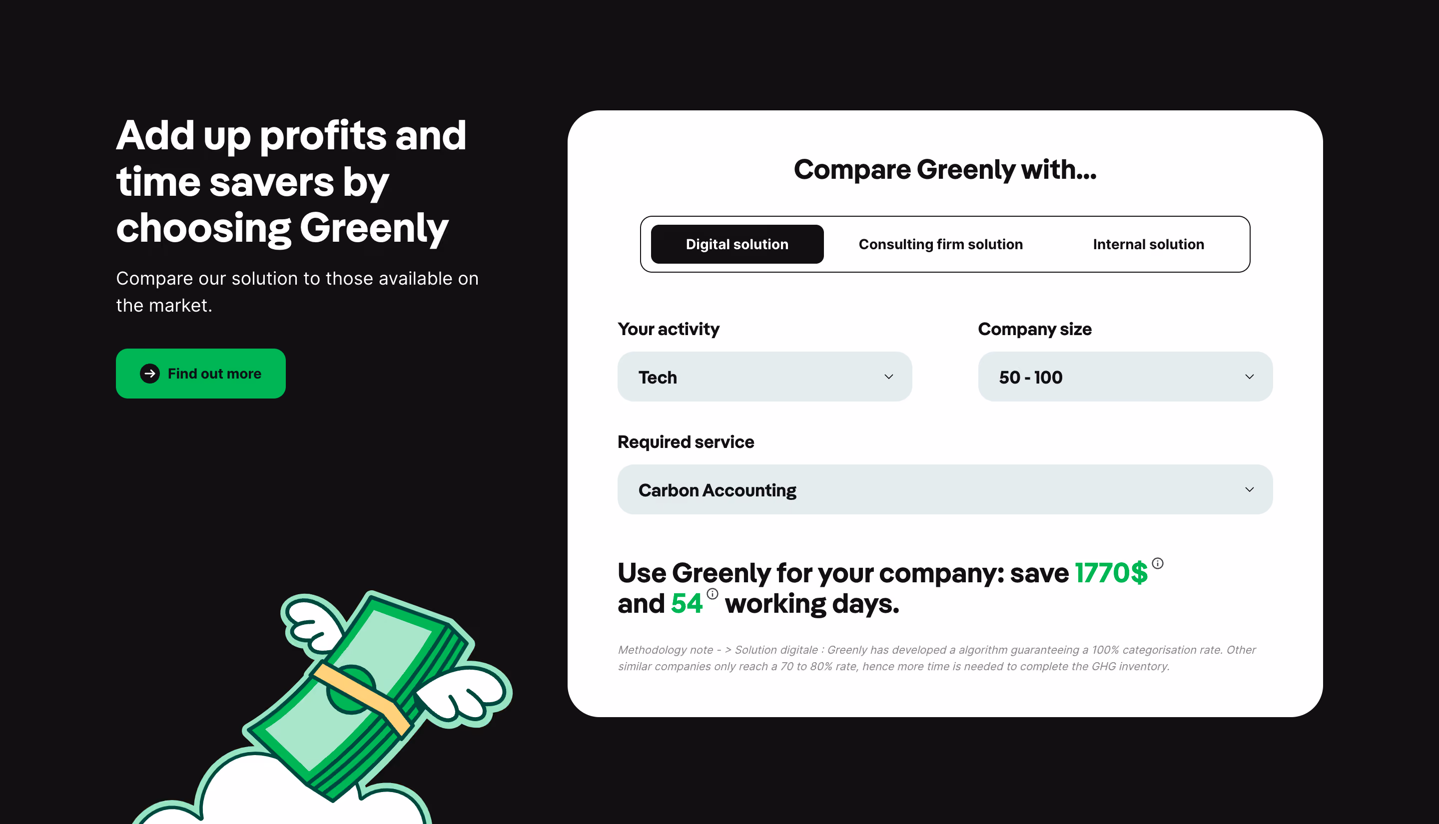 Greenly Comparison Calculator Section