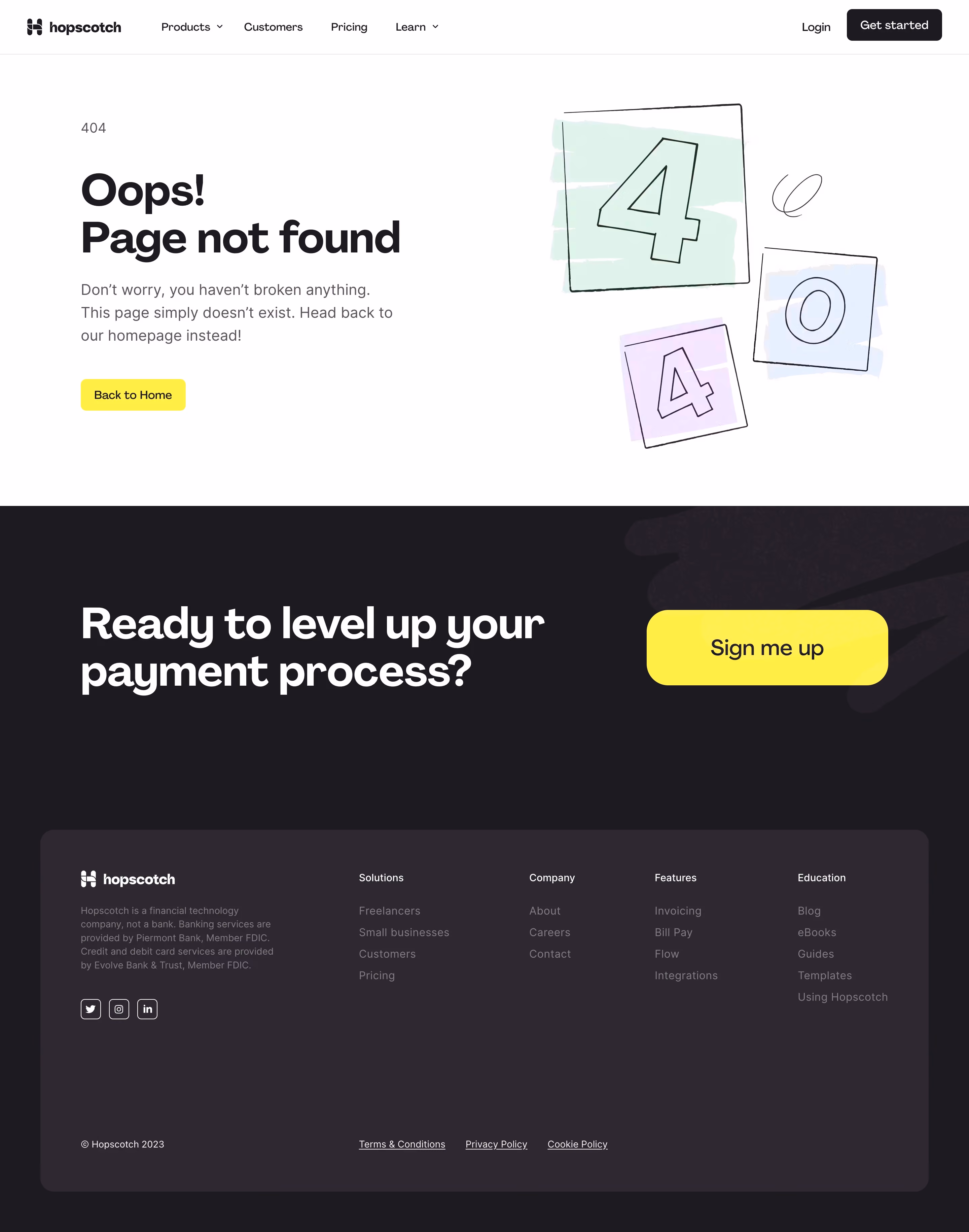 Hopscotch 404 Page