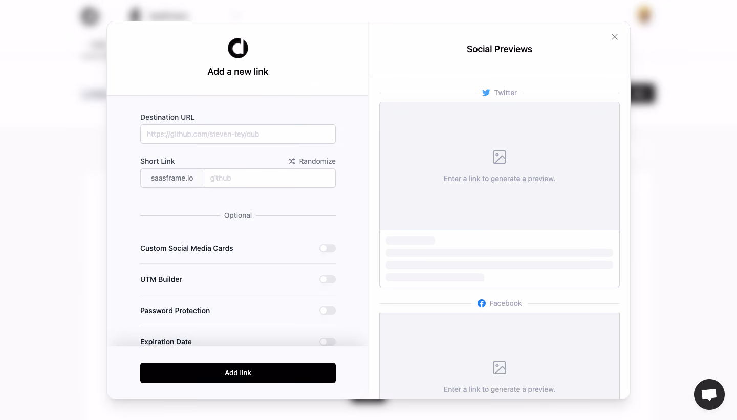 Dub Add A New Link