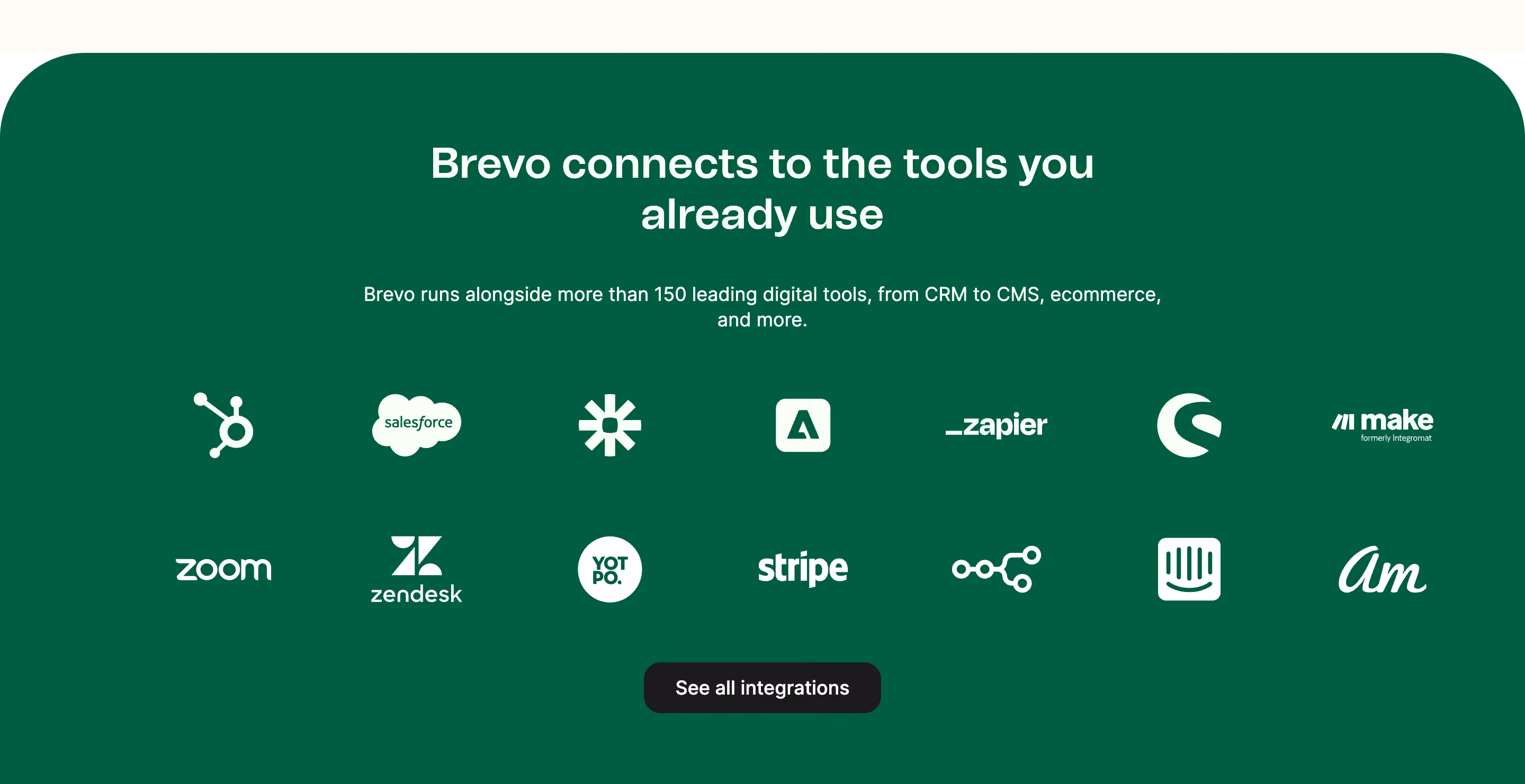 Brevo Integrations Section