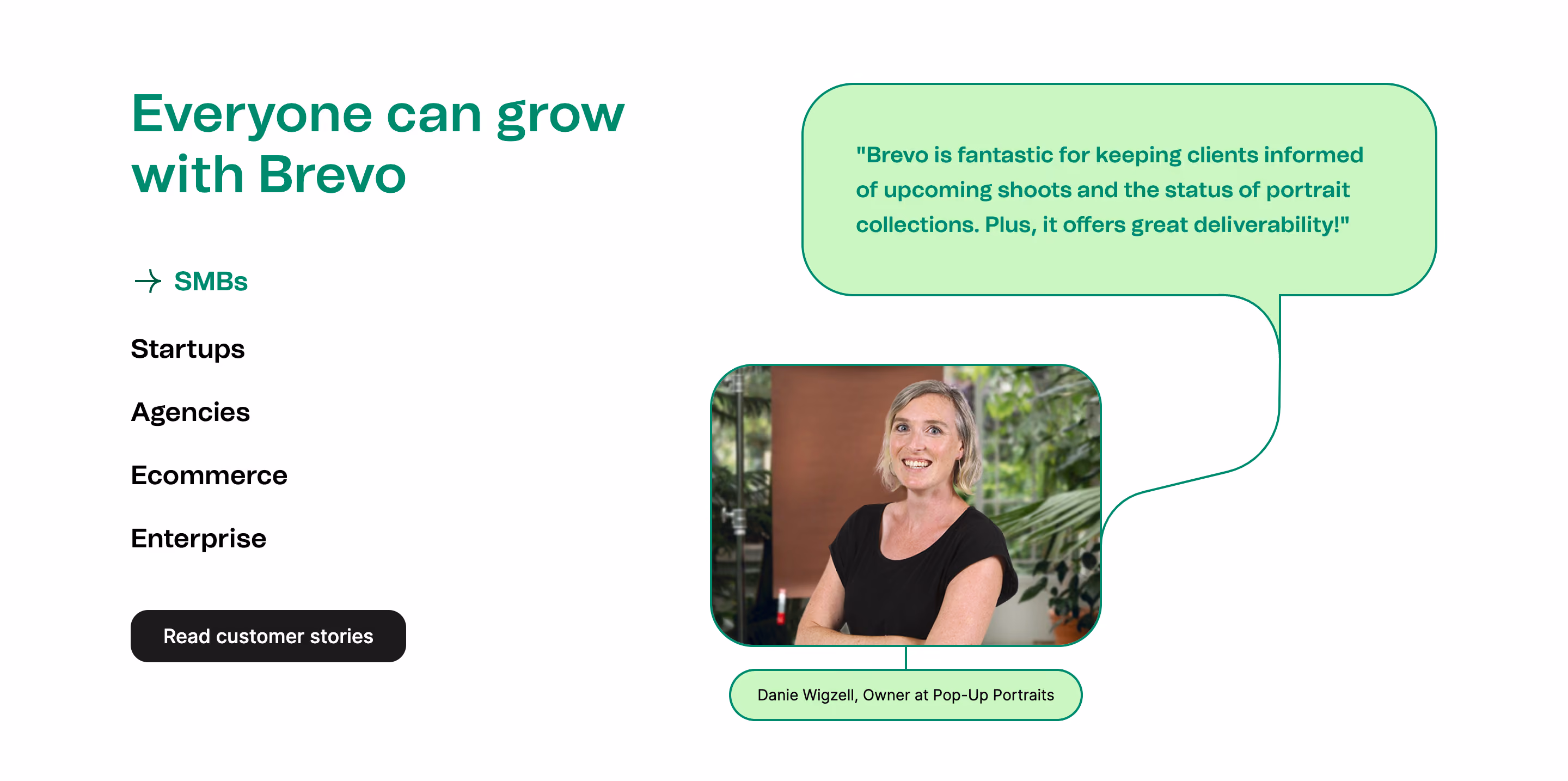 Brevo Testimonial Section