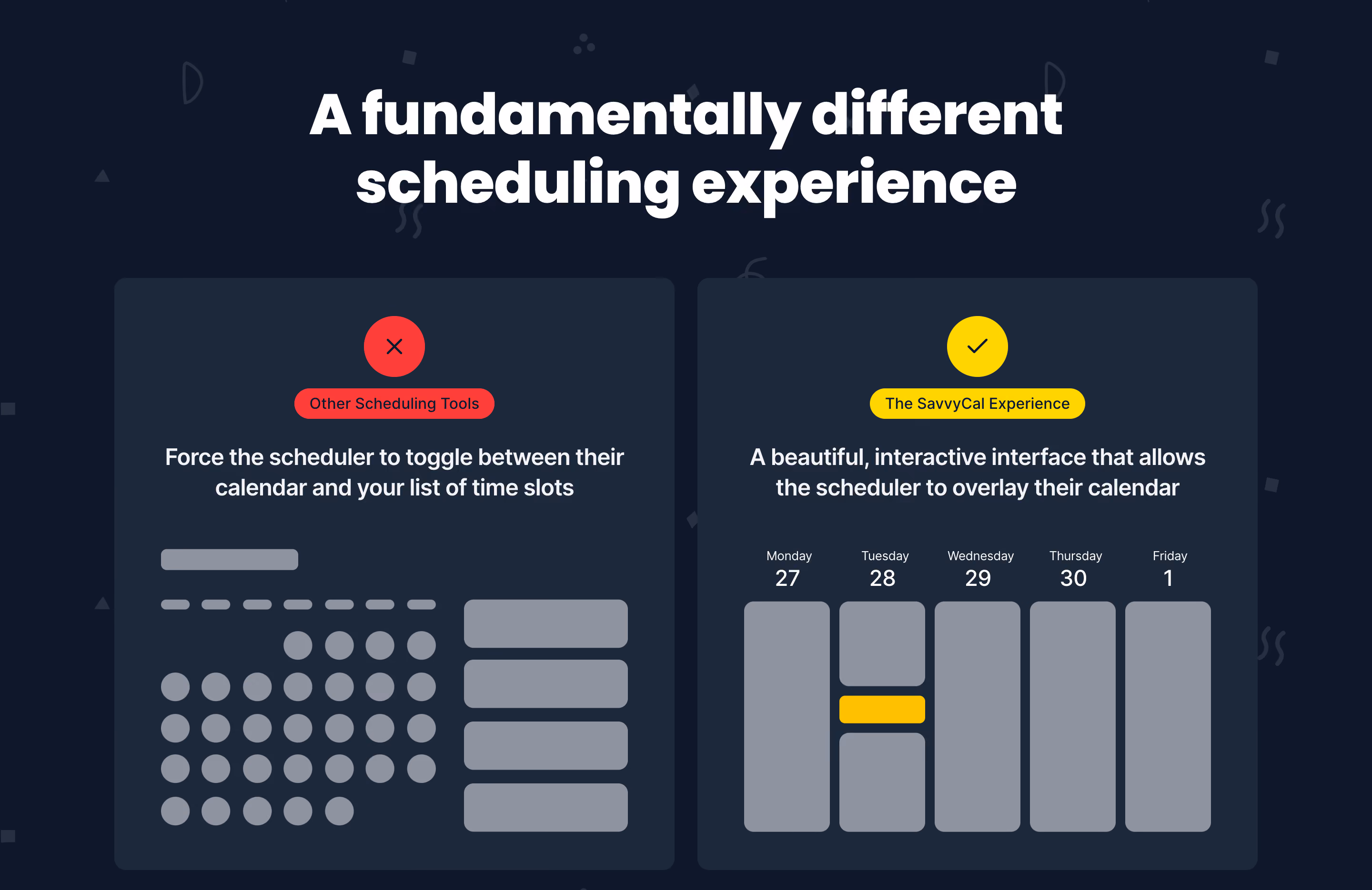 SavvyCal Comparison Section