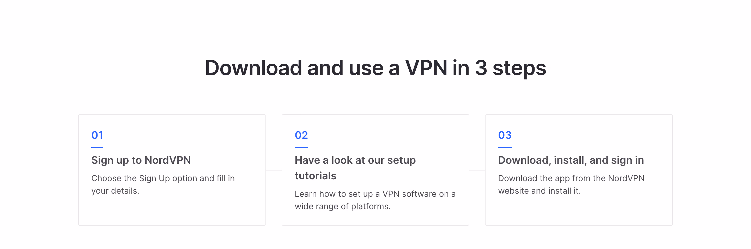 Nord VPN Steps Section