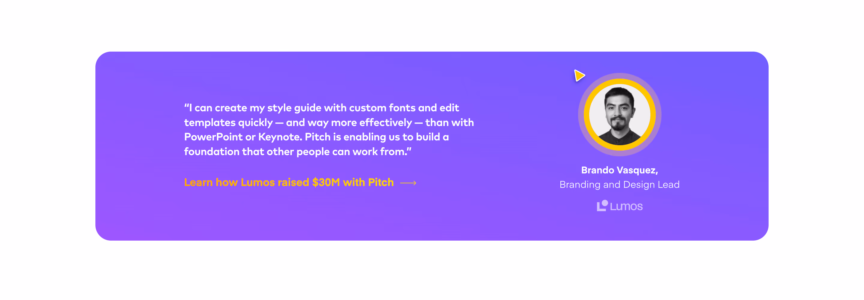 Pitch Testimonial Section