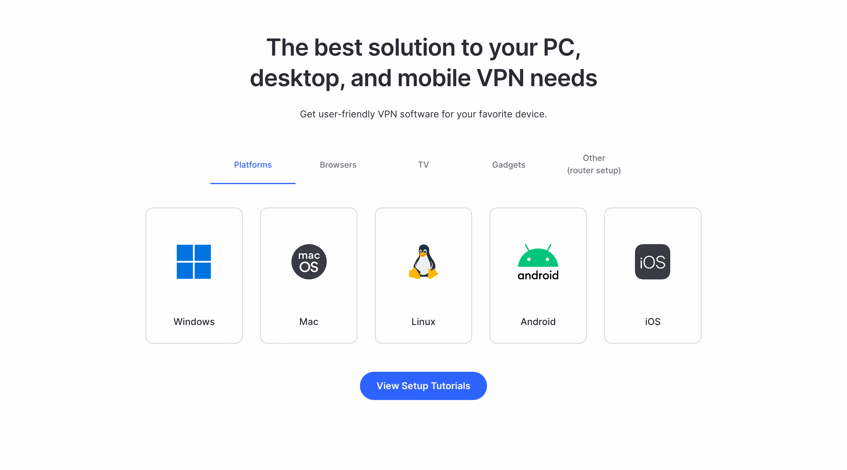 Nord VPN Tabs Section