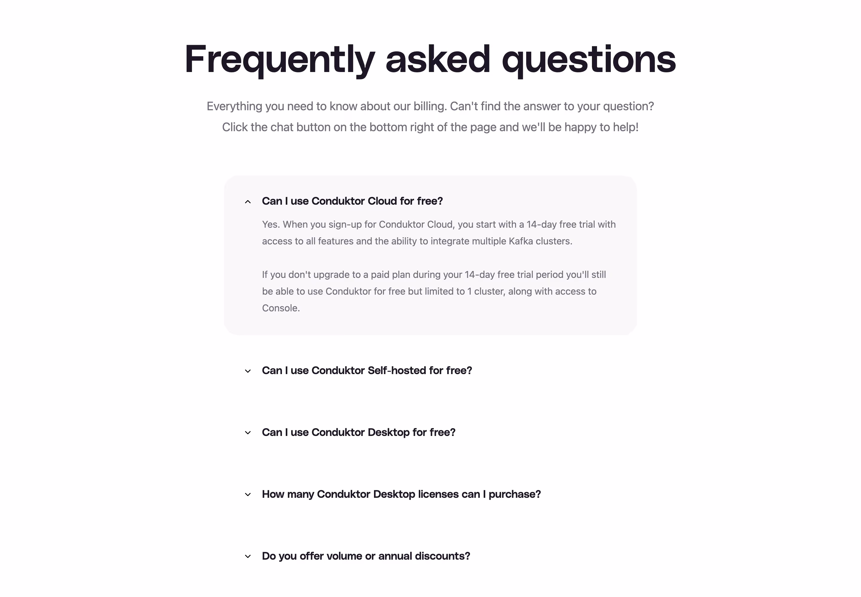 Conduktor FAQ Section