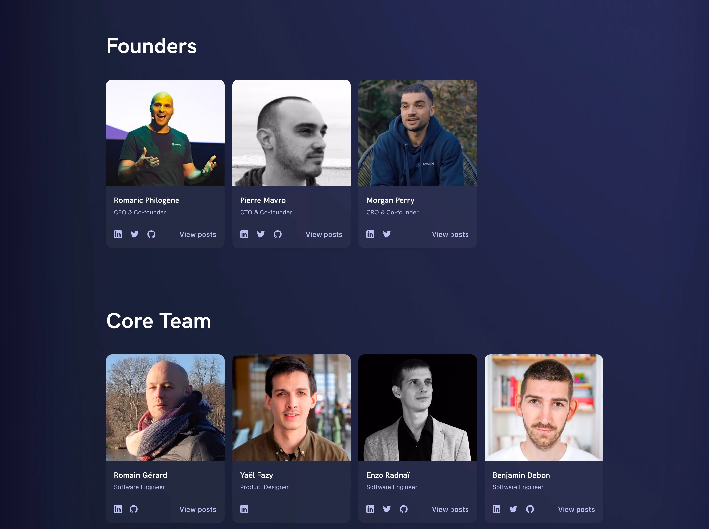 Qovery Team Section