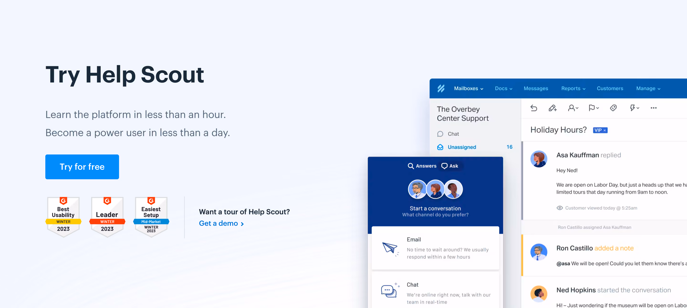 Help Scout Call To Action Section