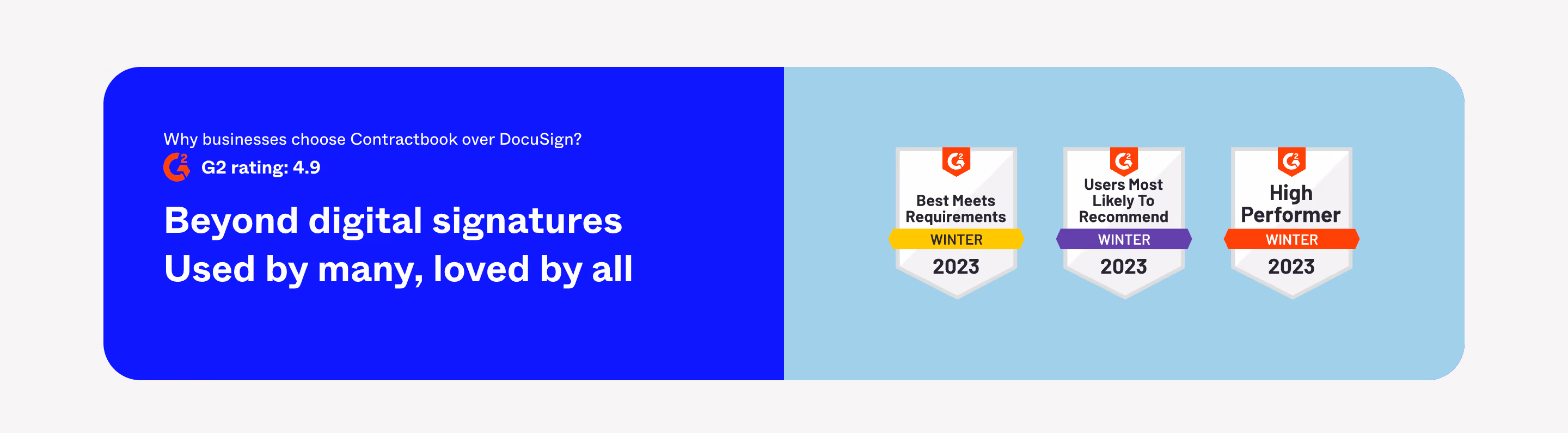 Contractbook Awards Section