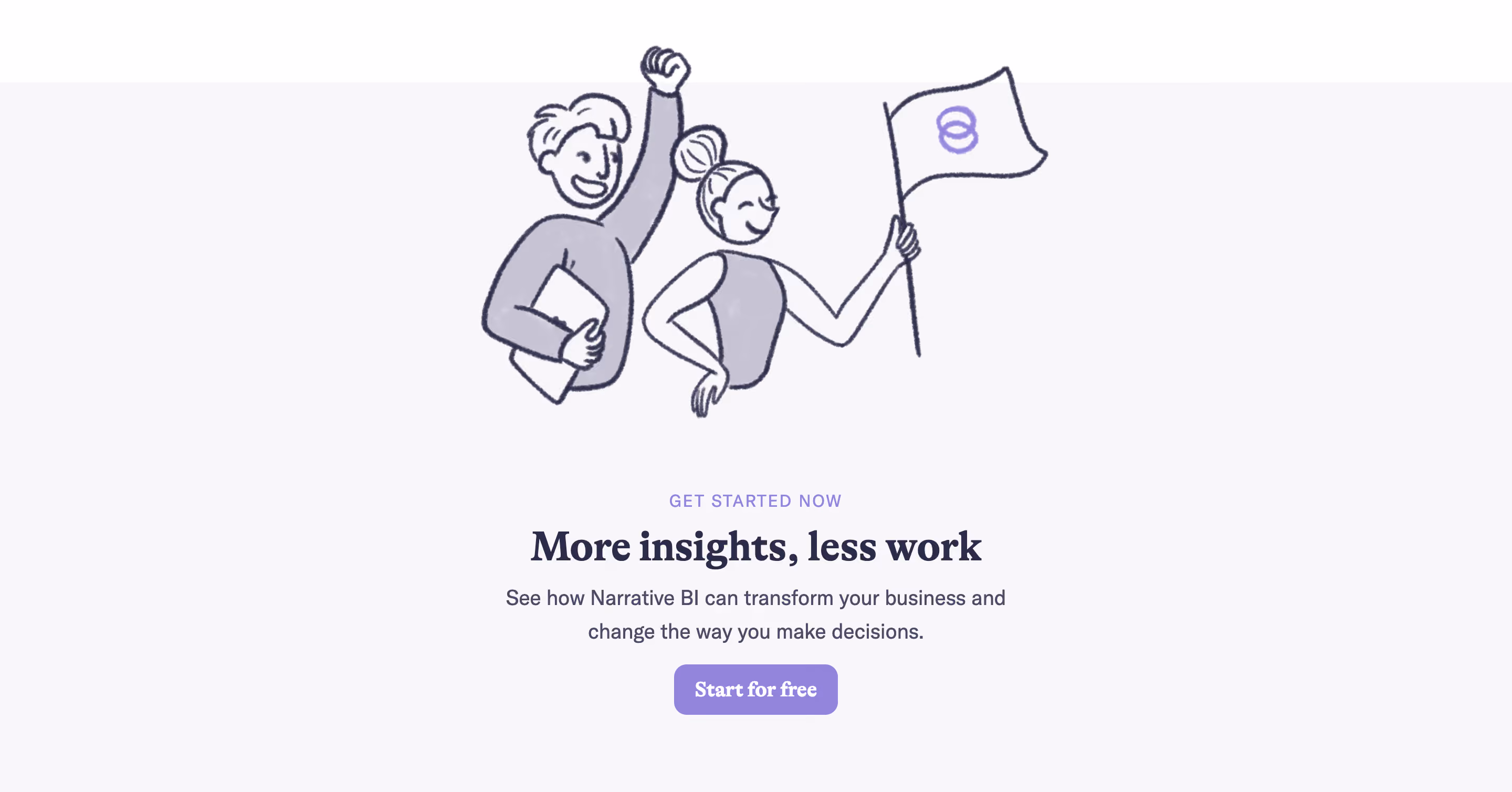 Narrative BI Call To Action Section