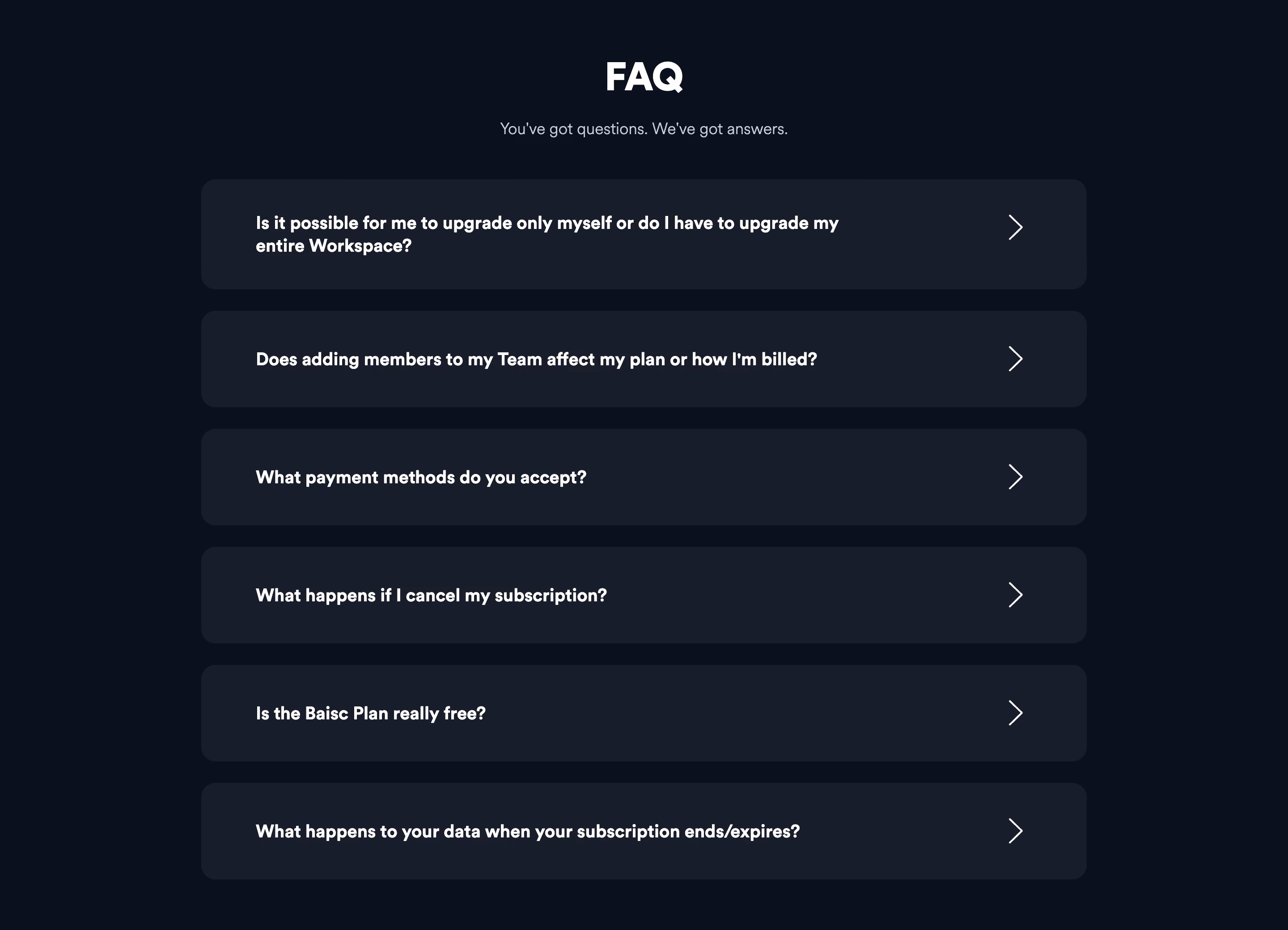 Folio FAQ Section