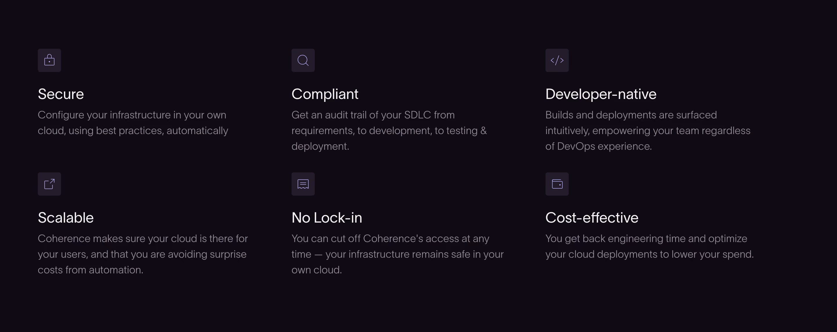 Coherence Feature Section