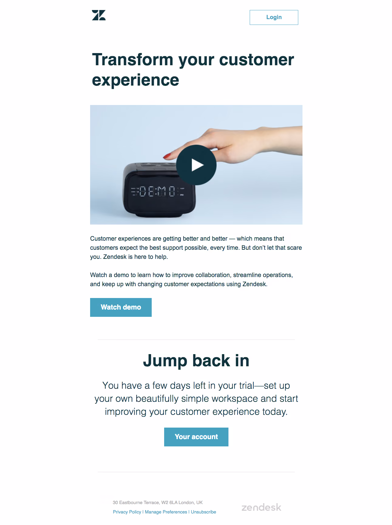 Zendesk Onboarding Emails