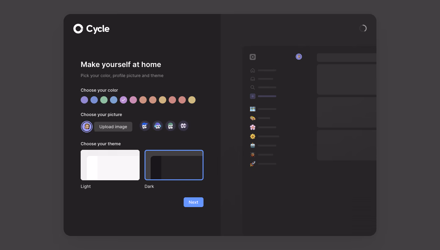Cycle Account Setup