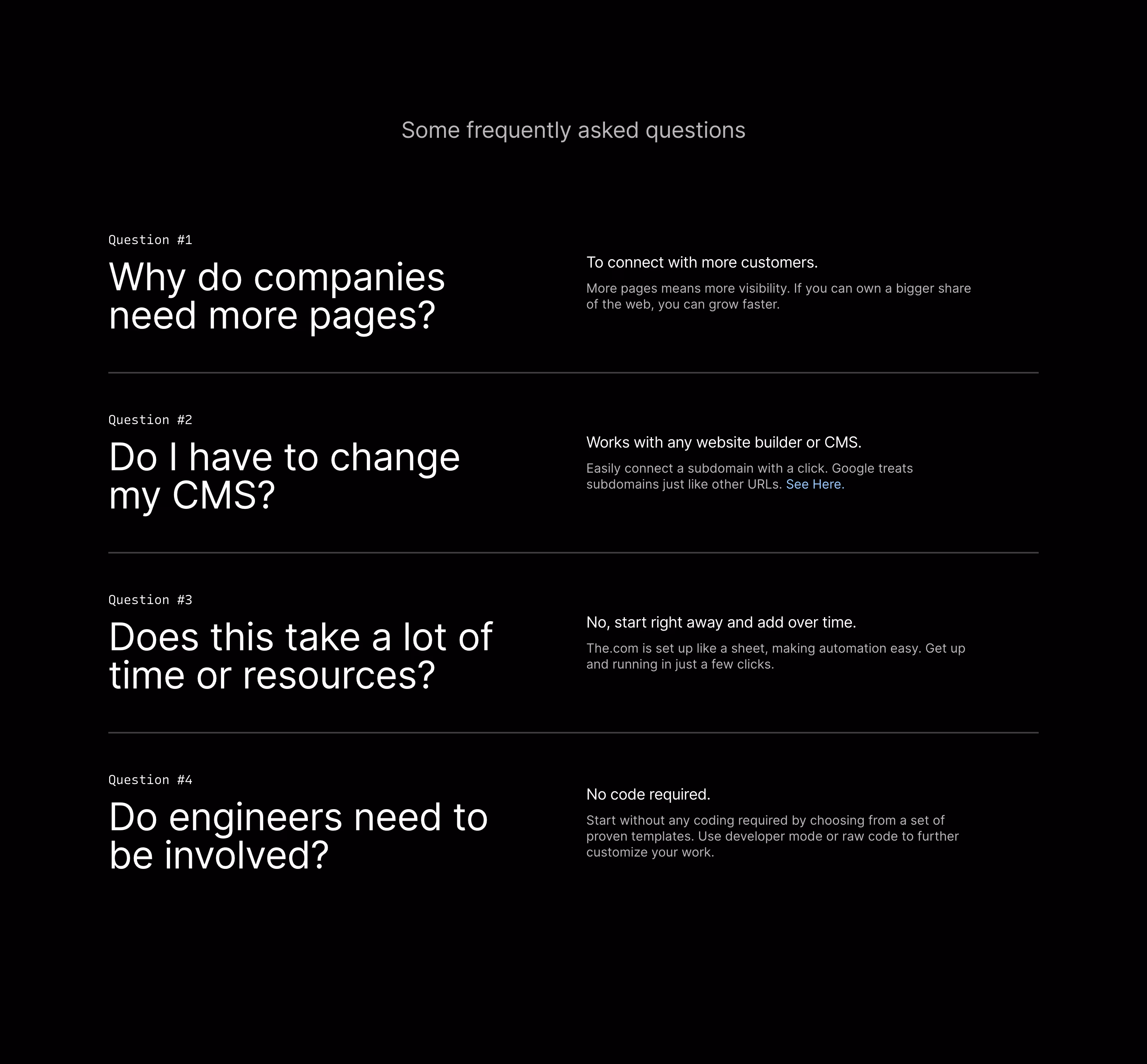The.com FAQ Section
