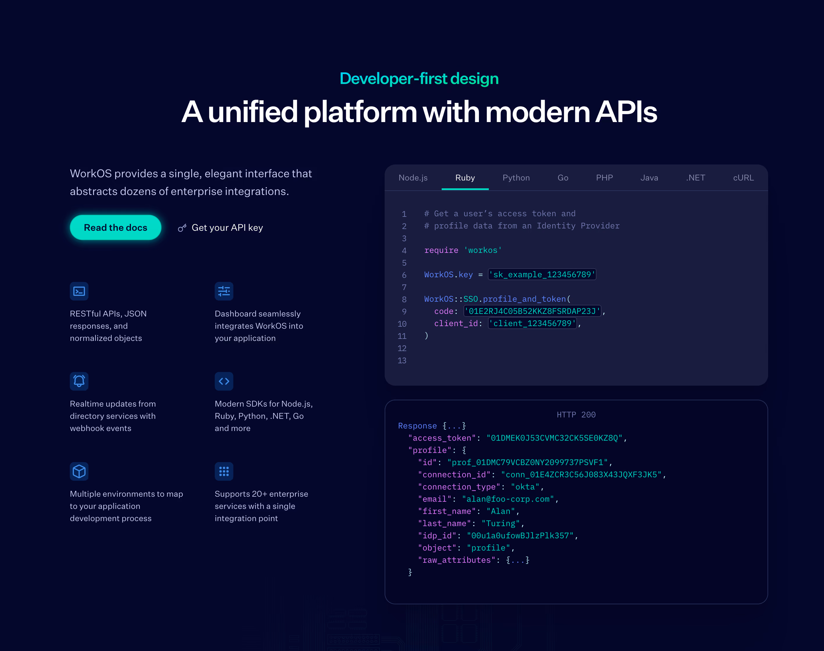 WorkOS Feature Section
