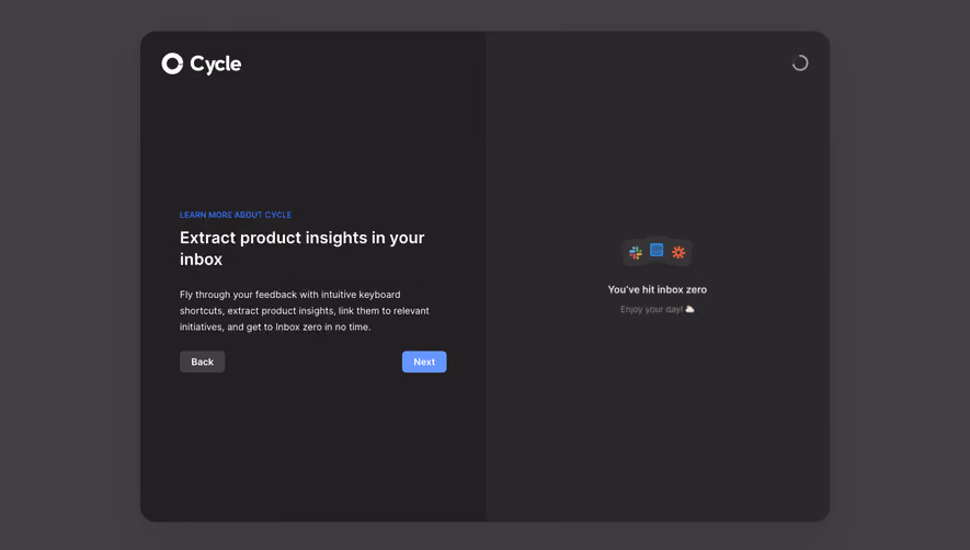 Cycle User Onboarding