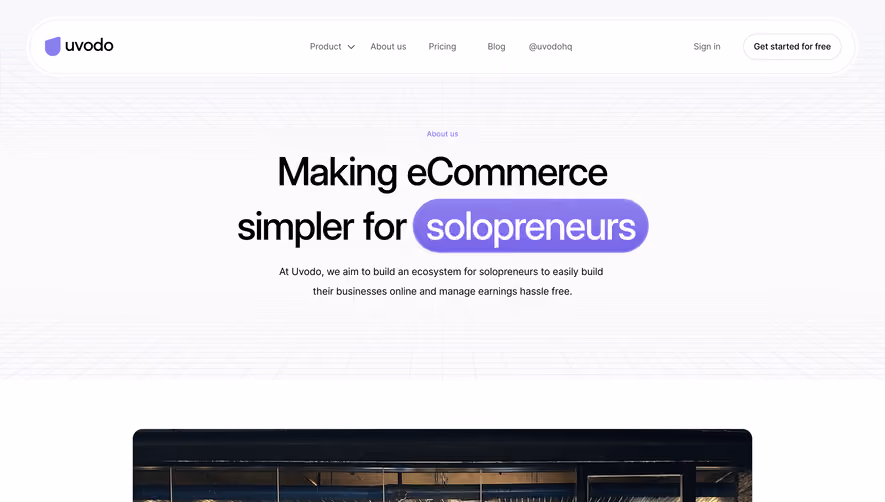 Uvodo About Page
