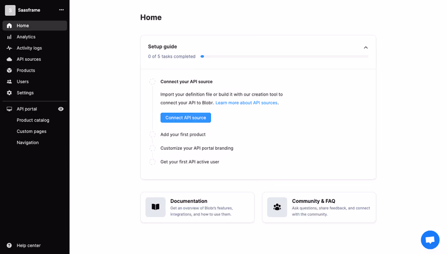 Blobr User Onboarding