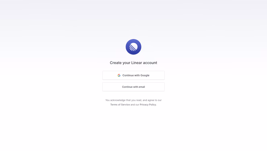 Linear Signup Page