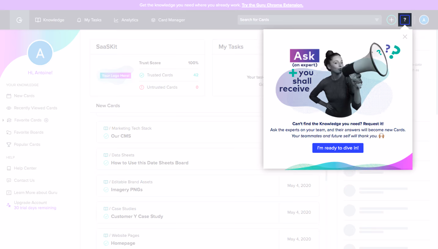 Guru Onboarding