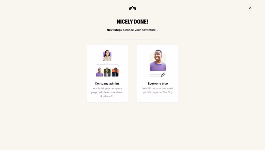 The Org User Onboarding