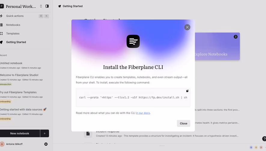 Fiberplane User Onboarding