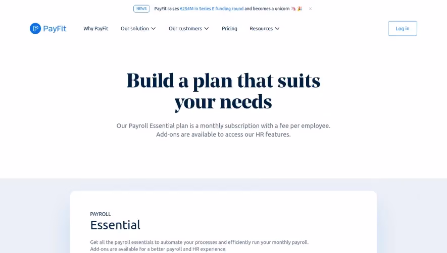 Payfit Pricing Page