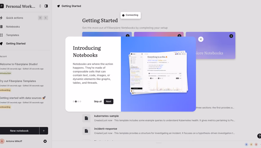 Fiberplane User Onboarding