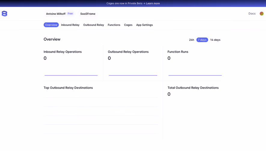 Evervault Dashboard
