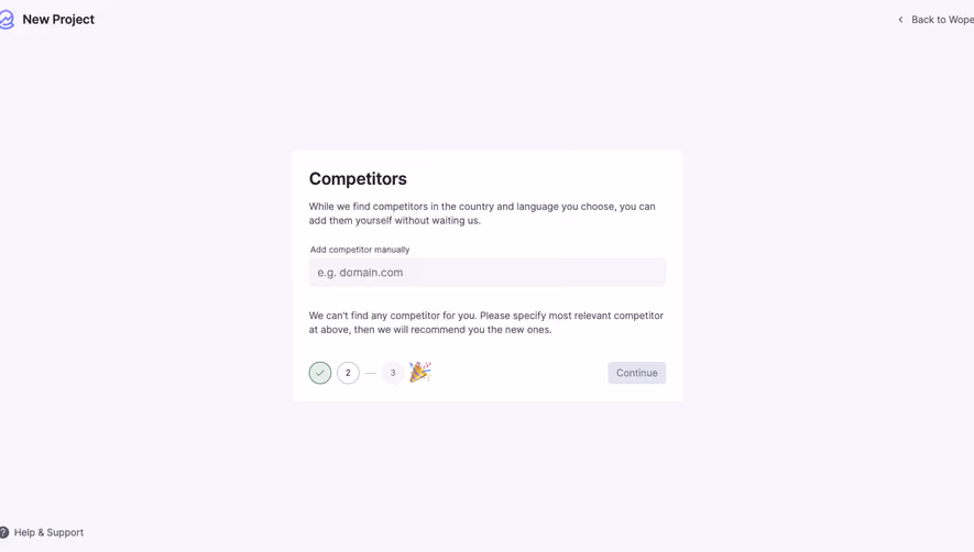Wope Choose competitors
